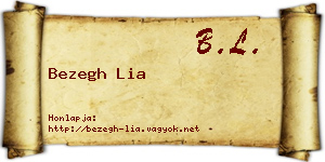 Bezegh Lia névjegykártya